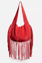 WESTERN ITALIAN SUEDE FRINGE BAG