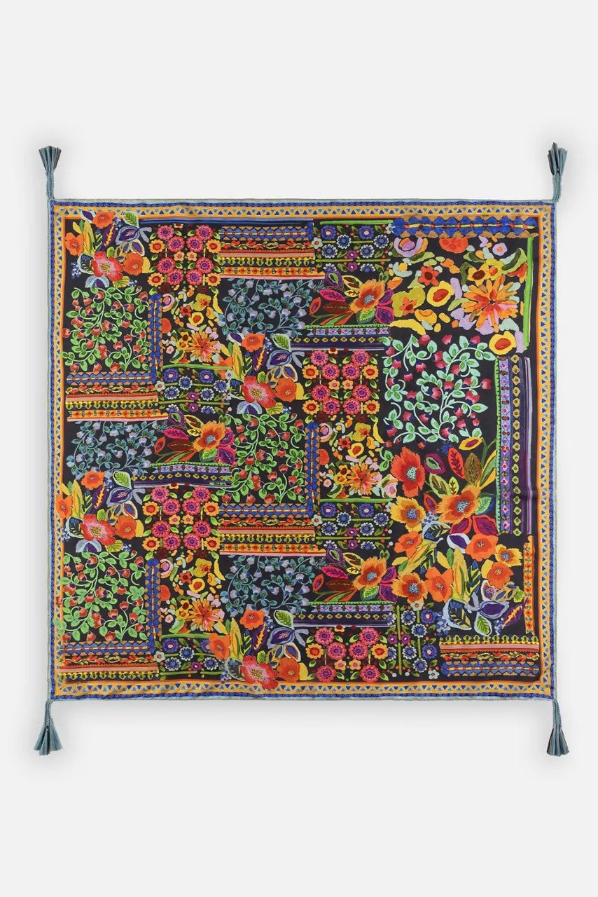 BRUSH PAINTED SILK SCARF