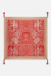RED LACE SILK SCARF