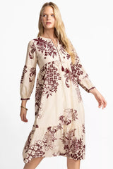 TIERED BISHOP SLEEVE DRESS
