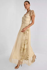 AMERYS SEQUIN MESH DRESS