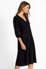 DOLMAN MIDI WITH CONTRAST YOKE
