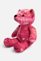 PINK PRINTED VELVET BEAR