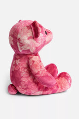 PINK PRINTED VELVET BEAR