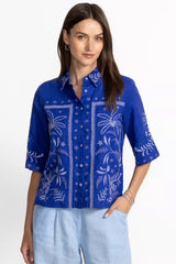 LINEN KIMONO SLEEVE SHIRT