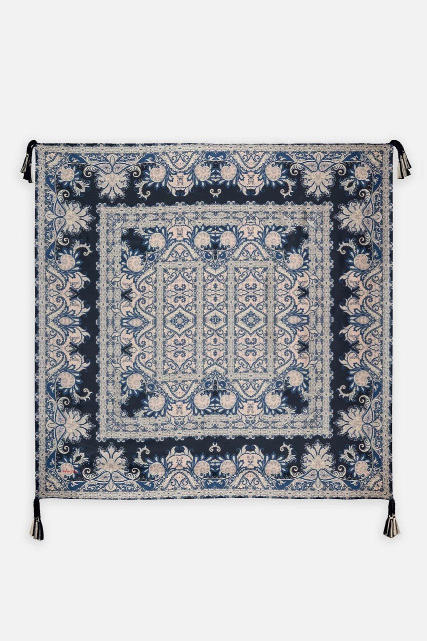 ROMAN PAISEY SILK SCARF