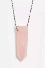 Joseph Brooks Rose Quartz Necklace