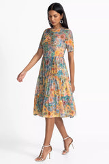 MESH TIERED DRESS