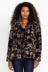 CROPPED FAUX FUR JACKET