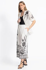 PLEATED LINEN CULOTTE