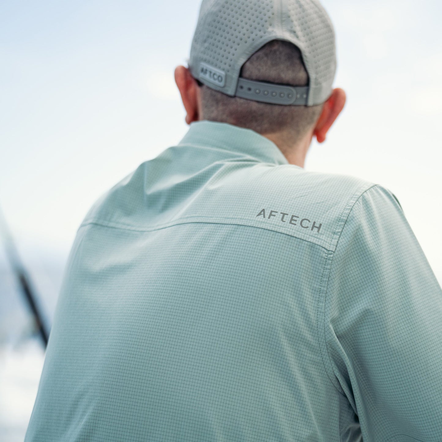 AFTCO Air O Mesh SS Button Down Fishing Shirt Bay Leaf