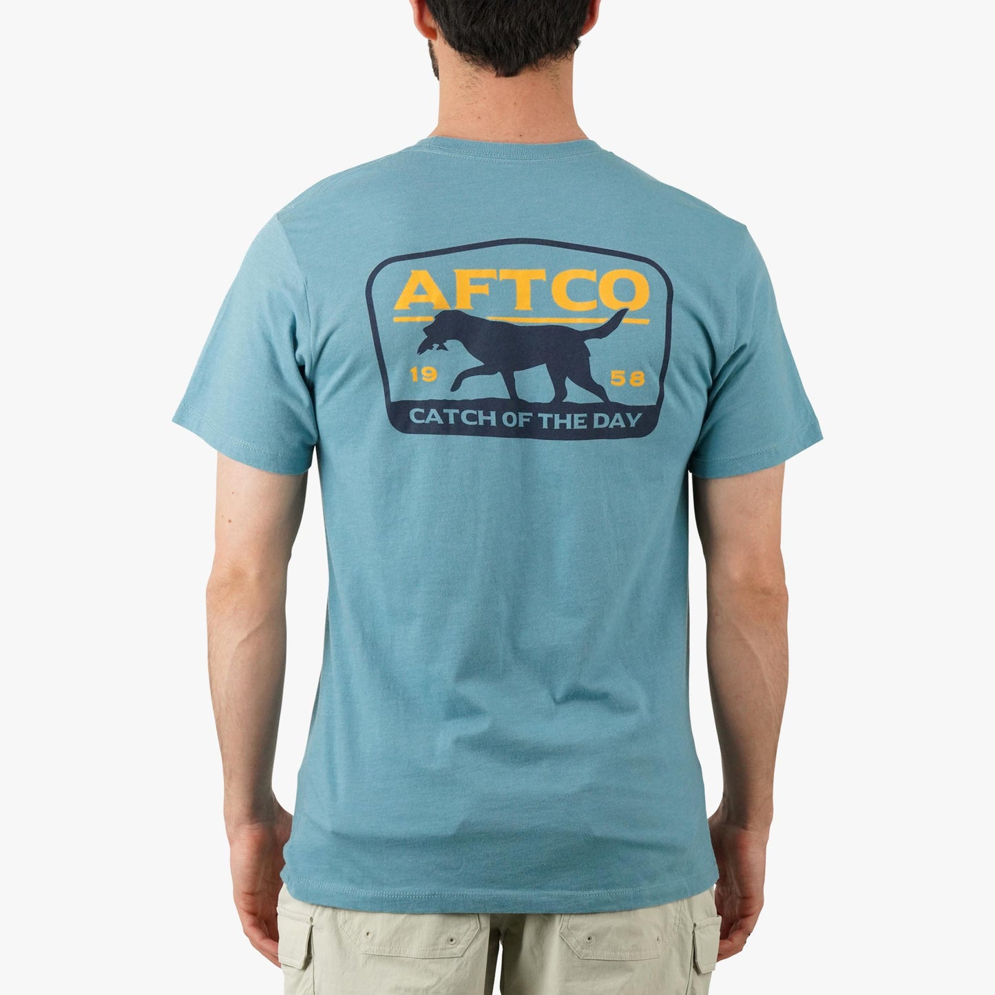 AFTCO Fetch SS Fishing T-Shirts Aquifer Heather