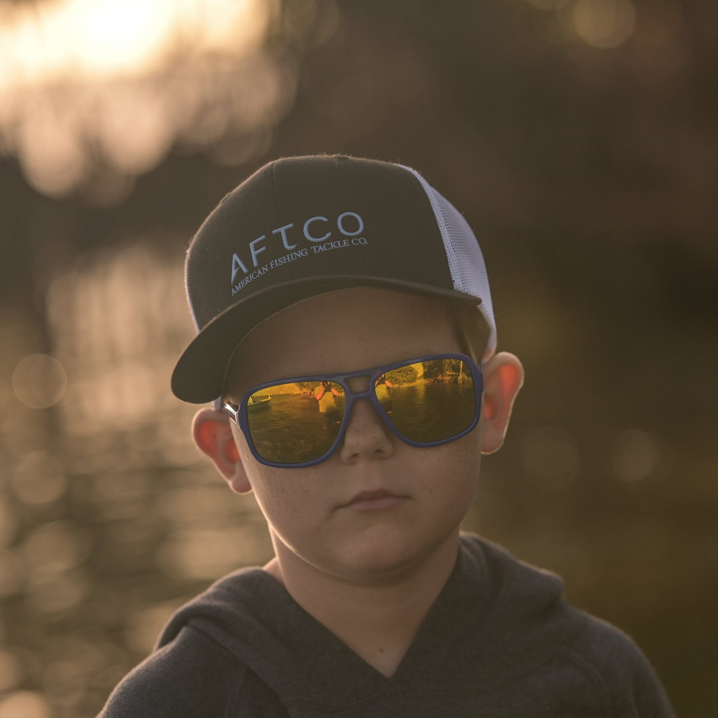 AFTCO Youth Samurai Trucker Hat Black