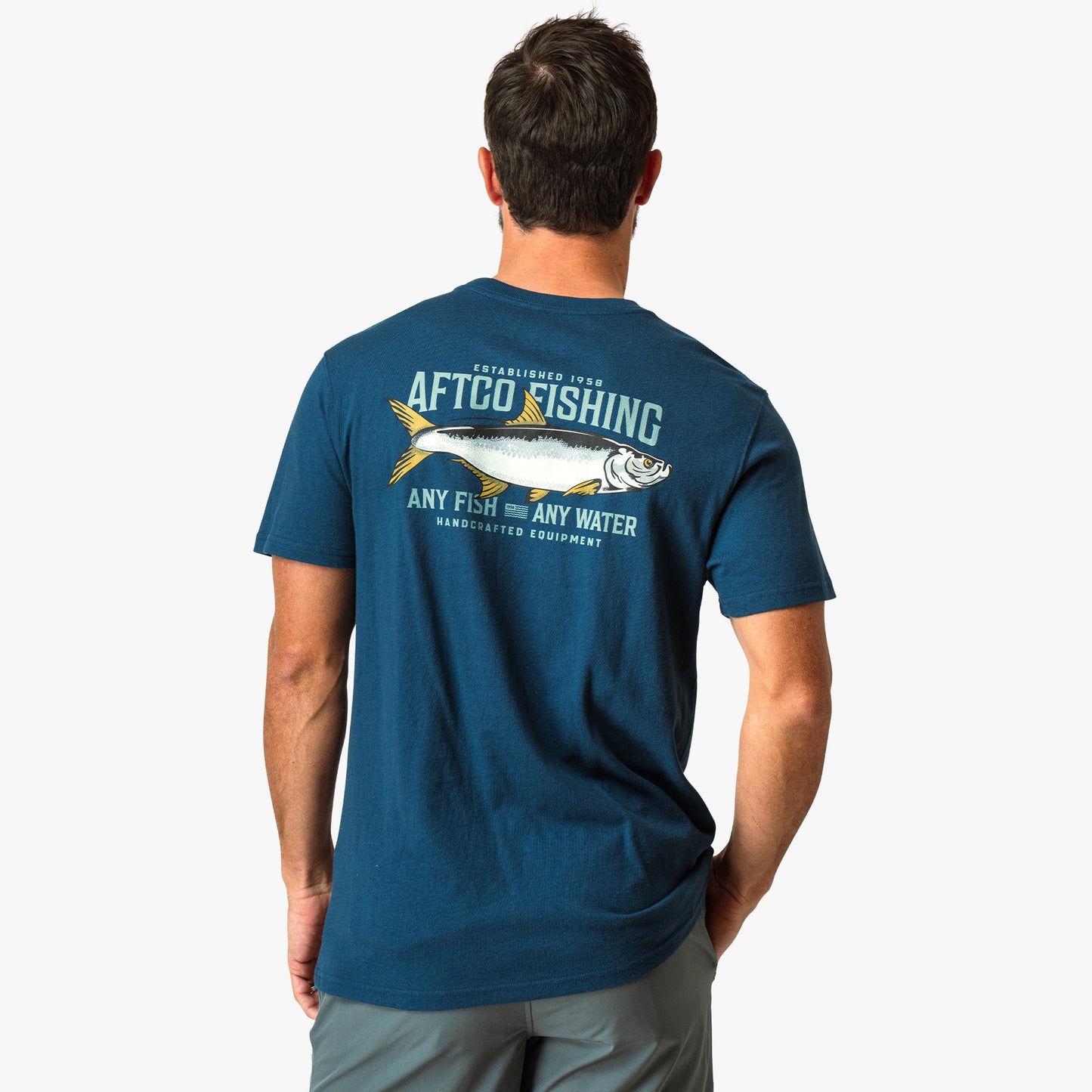 AFTCO Big Scale Short Sleeve Fishing T-Shirt Melon