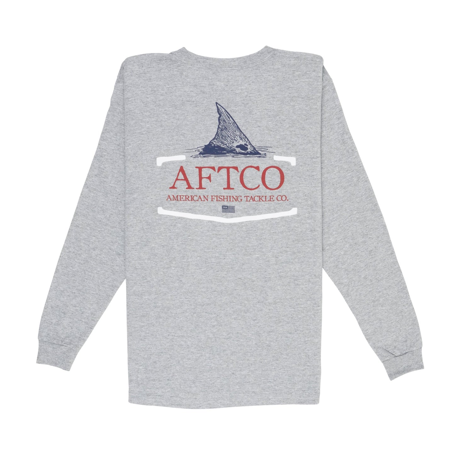 AFTCO Youth Tall Tail LS T-Shirt Charcoal Heather