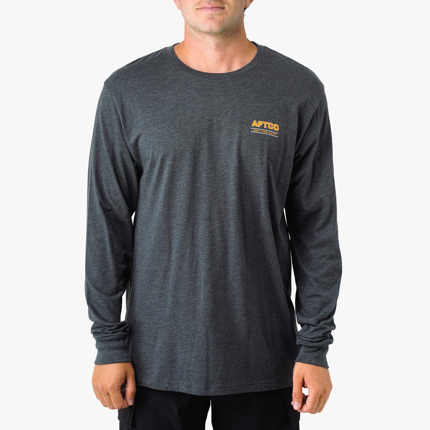 AFTCO Blue Skies Long Sleeve Men's Fishing Shirt Charcoal Heather