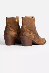STUDDED ITALIAN SUEDE ANKLE BOOT