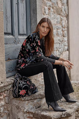 RELAXED SCHIFFLI CROPPED KIMONO