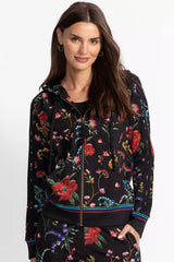 BEE ACTIVE ZIP FRONT HOODIE WITH TAPE