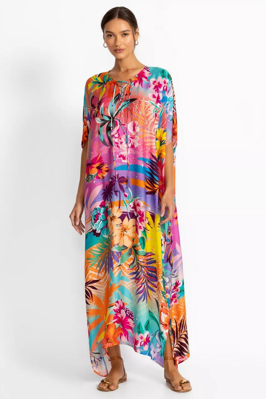 ZERU TIE NECK MAXI KAFTAN