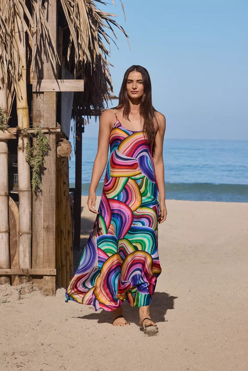 ABEL BACK SMOCKING SLIP MAXI DRESS
