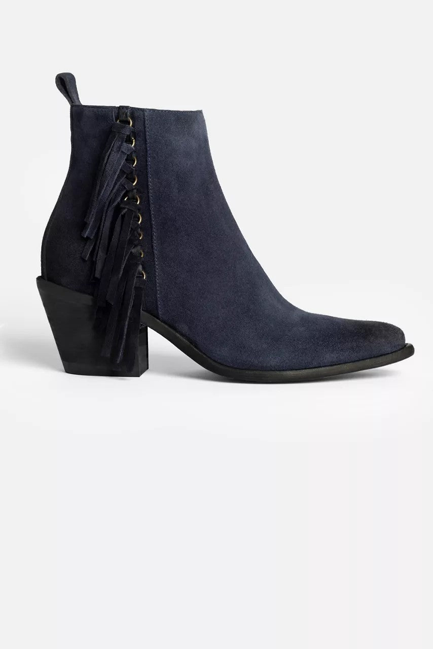 FRINGE ITALIAN SUEDE ANKLE BOOT