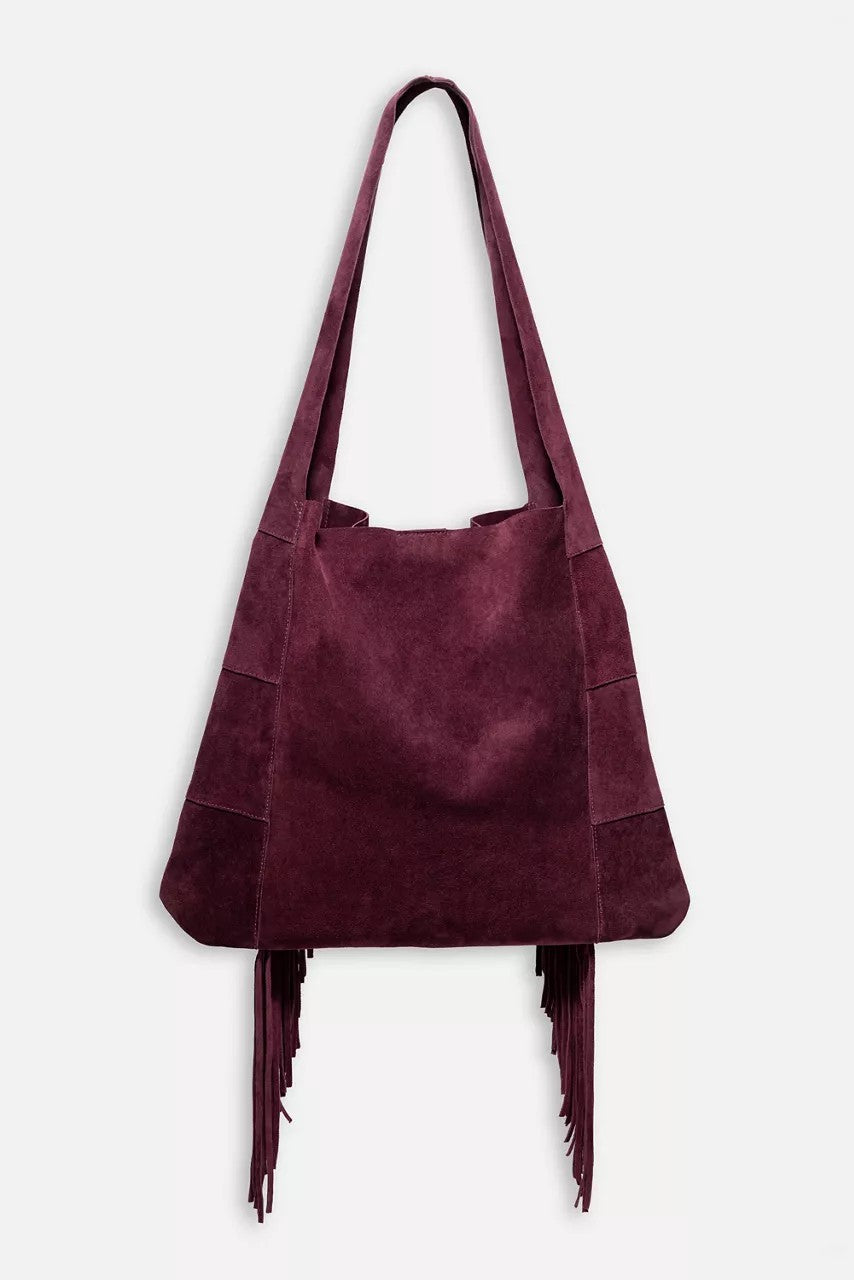 AMARONE ITALIAN SUEDE FRINGE HOBO
