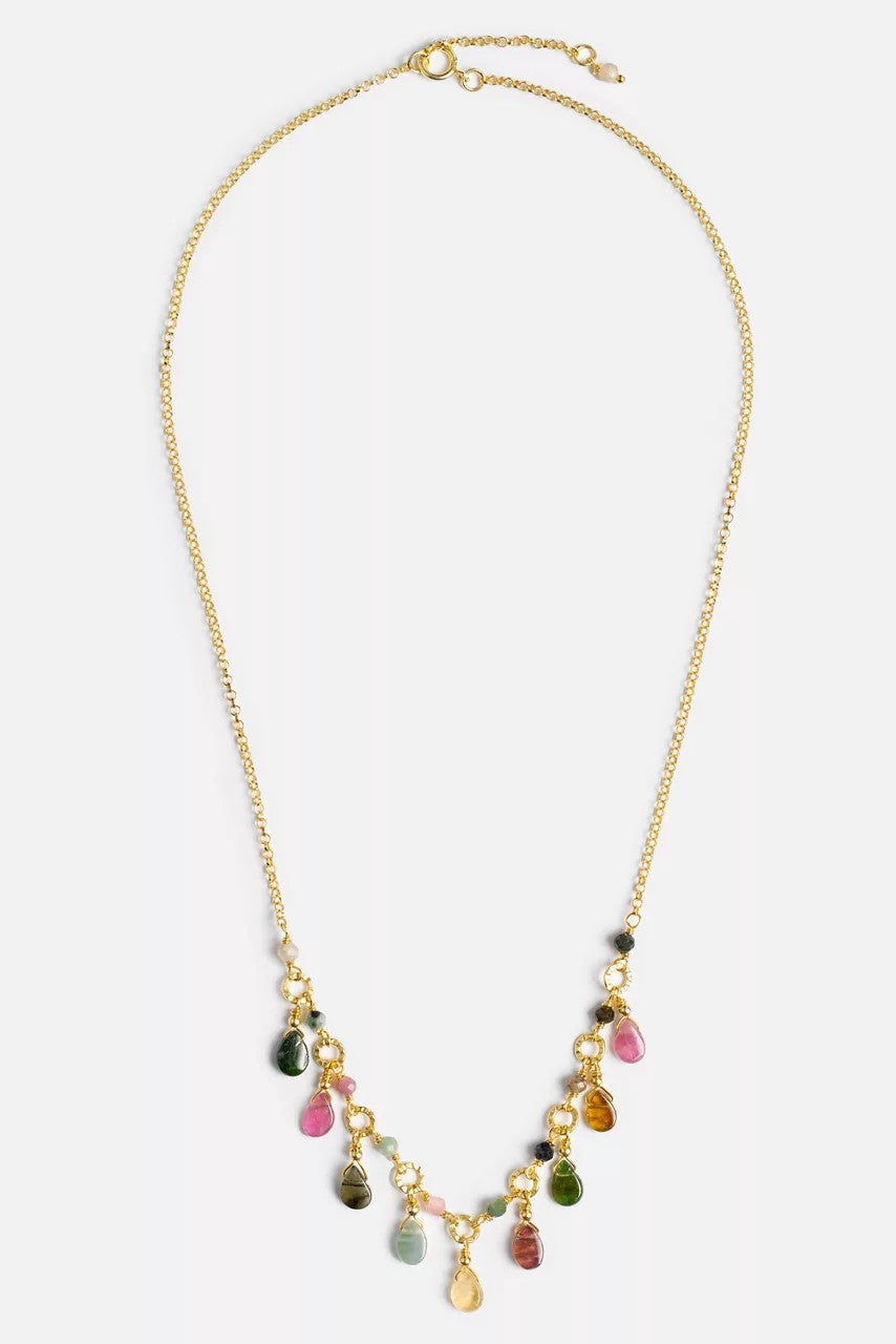 COLORFUL ARRAY WATERFALL NECKLACE