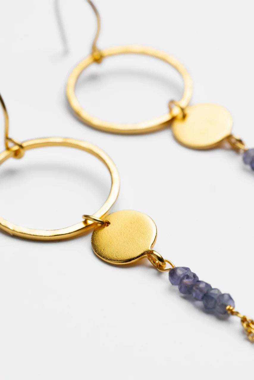 DREAMSCAPE IOLITE DANGLE EARRINGS