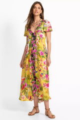 FLUTTER SLEEVE EVA DRESS