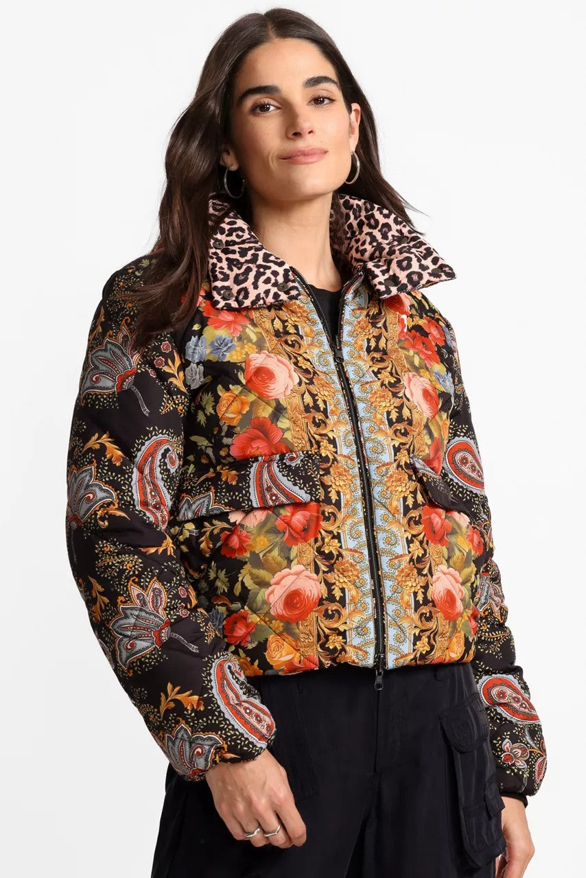 DIAMOND QUILTED CROPPED PUFFER