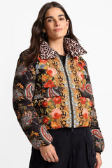DIAMOND QUILTED CROPPED PUFFER