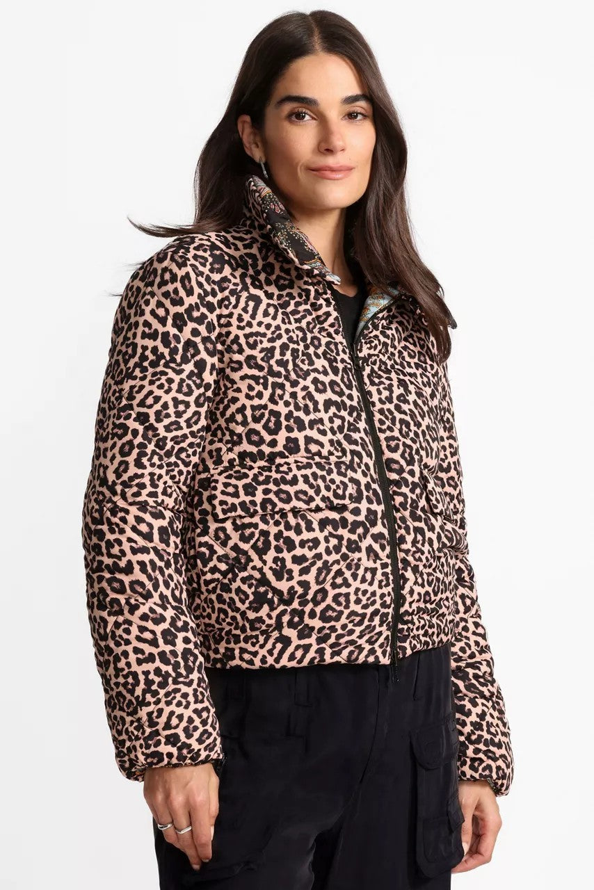 DIAMOND QUILTED CROPPED PUFFER