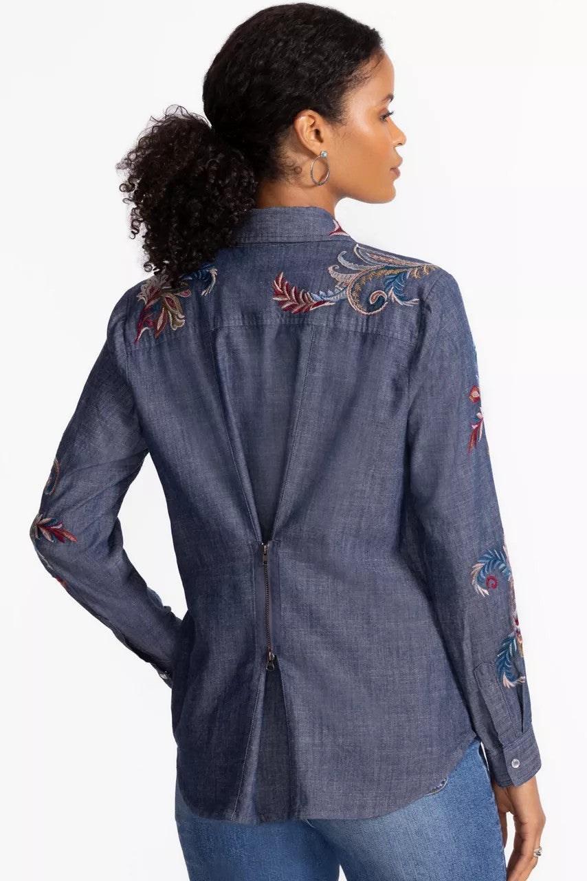 ZIPPER BACK SHIRT
