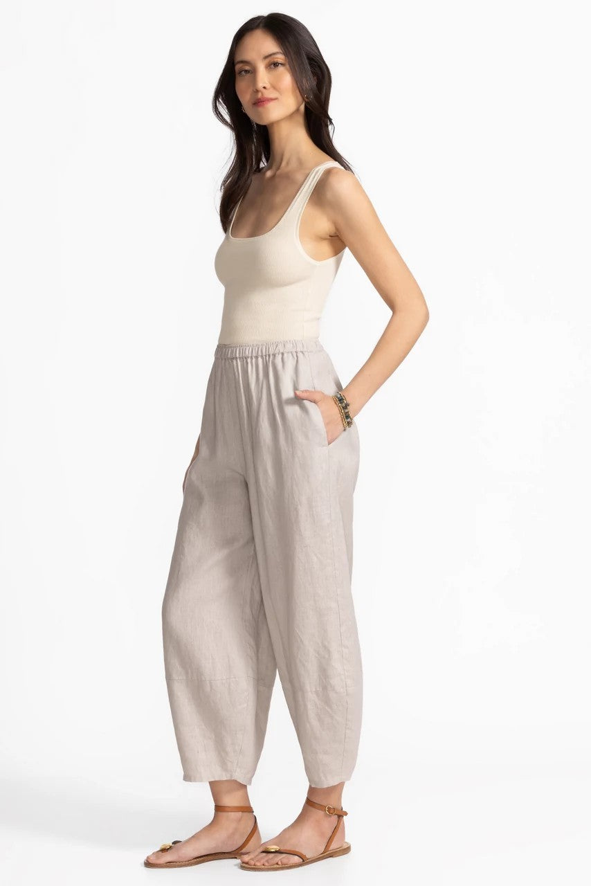 LINEN BARREL PANT