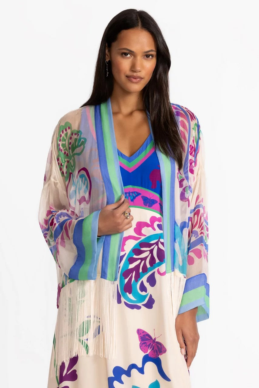 SUNSET FRINGE KIMONO