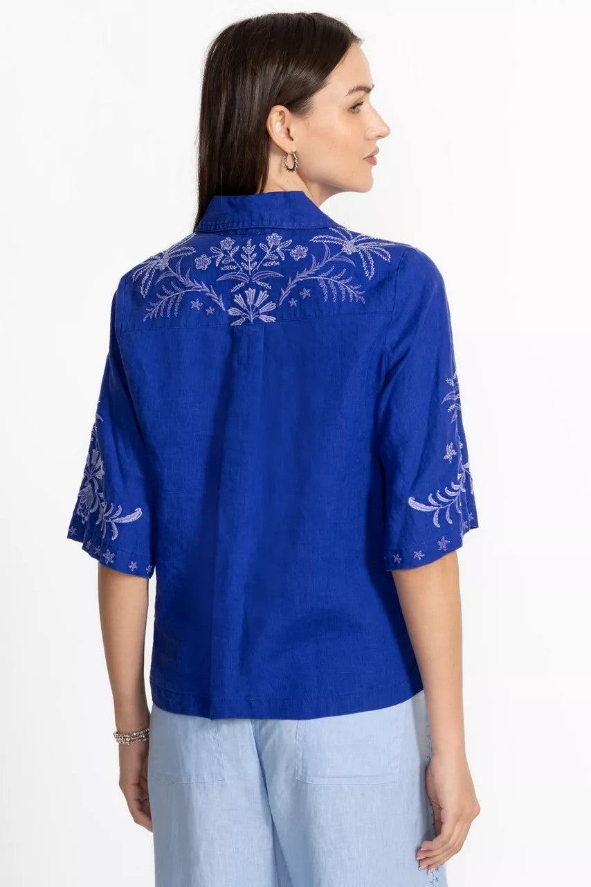 LINEN KIMONO SLEEVE SHIRT