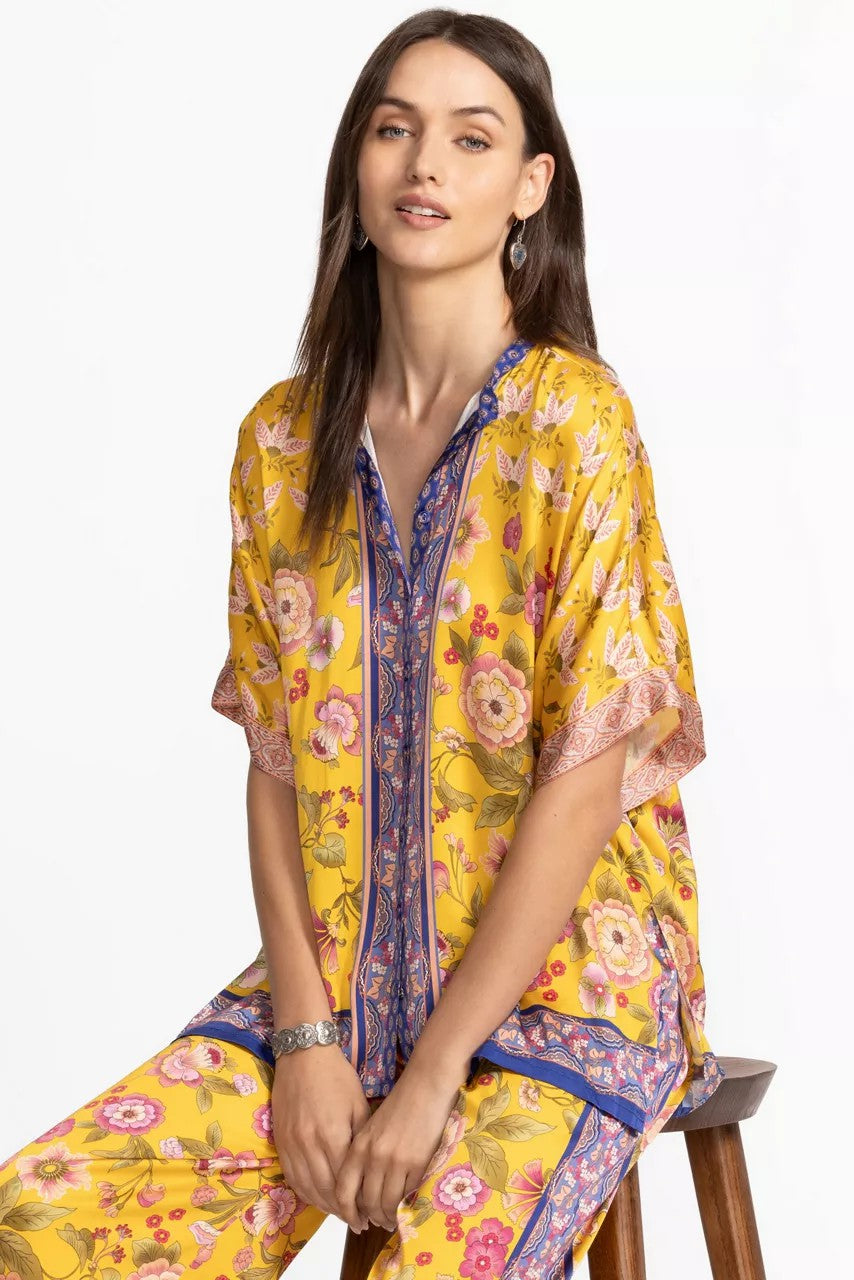 THE AUDREY SHORT SLEEVE MANDARIN COLLAR