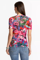 ELEANOR SHORT SLEEVE MESH TEE