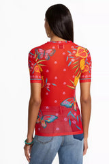 ELEANOR SHORT SLEEVE MESH TEE