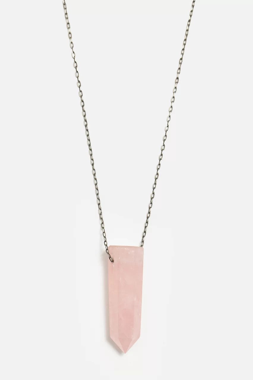 Joseph Brooks Rose Quartz Necklace