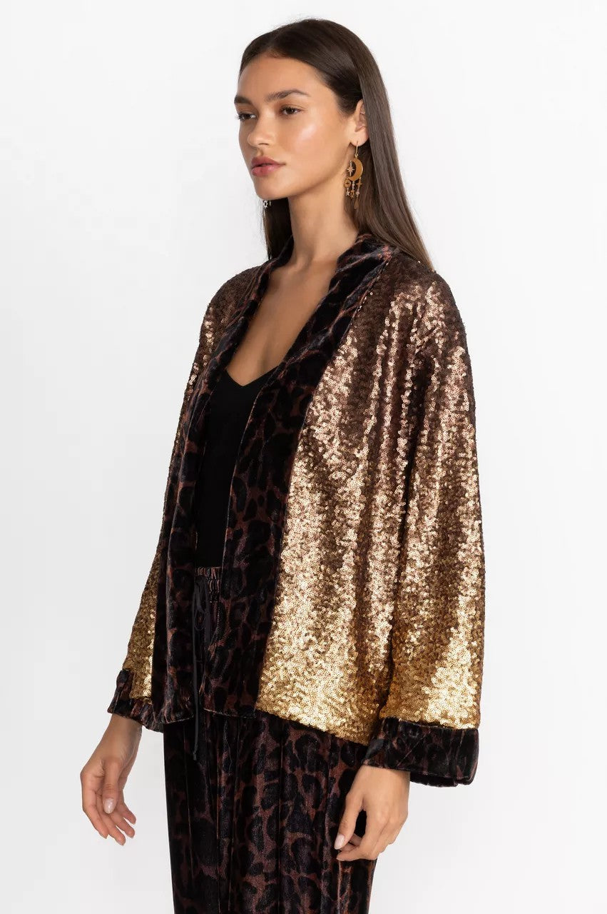 Sequin Gold Plaza Kimono