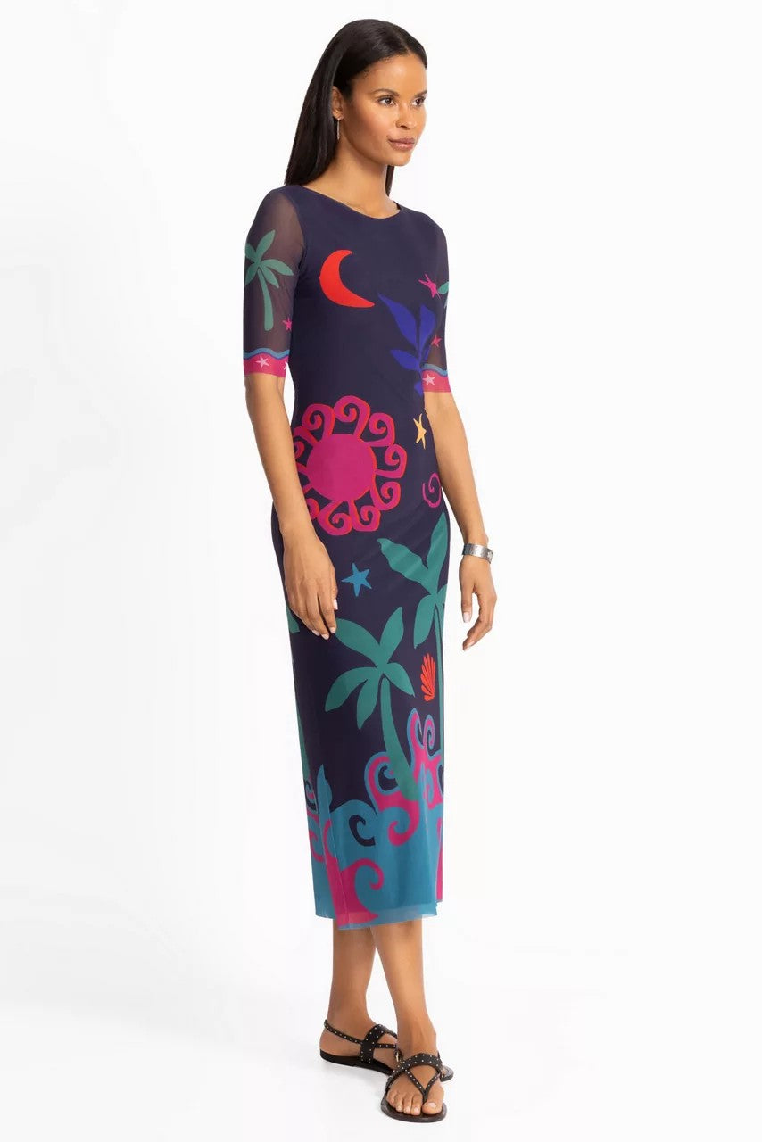 ASTRID MESH MIDI DRESS