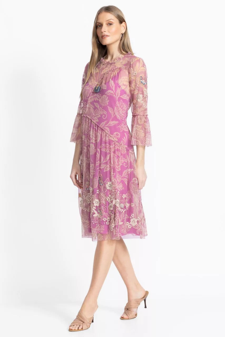 MAZZY ARCHING RUFFLES DRESS