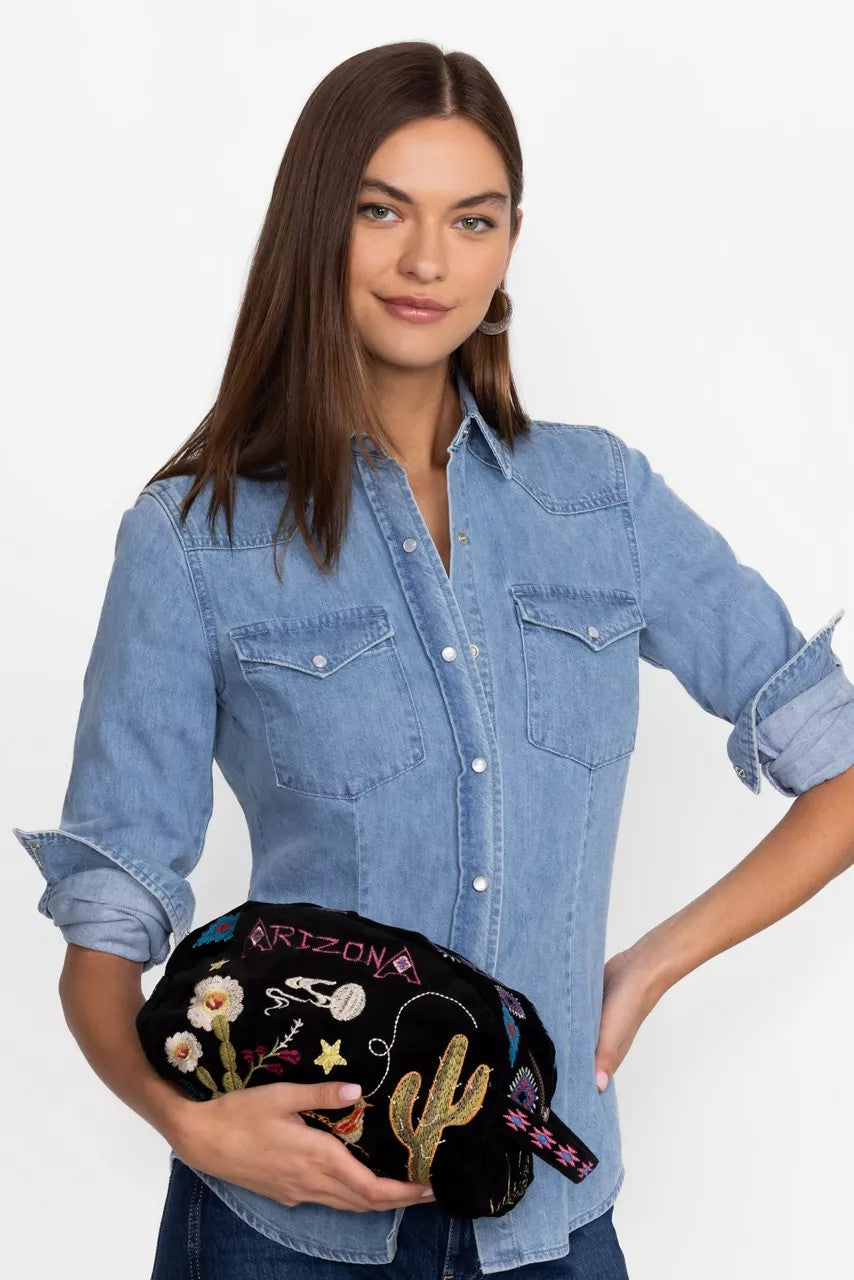 ARIZONA COTTON VELVET MAKEUP BAG