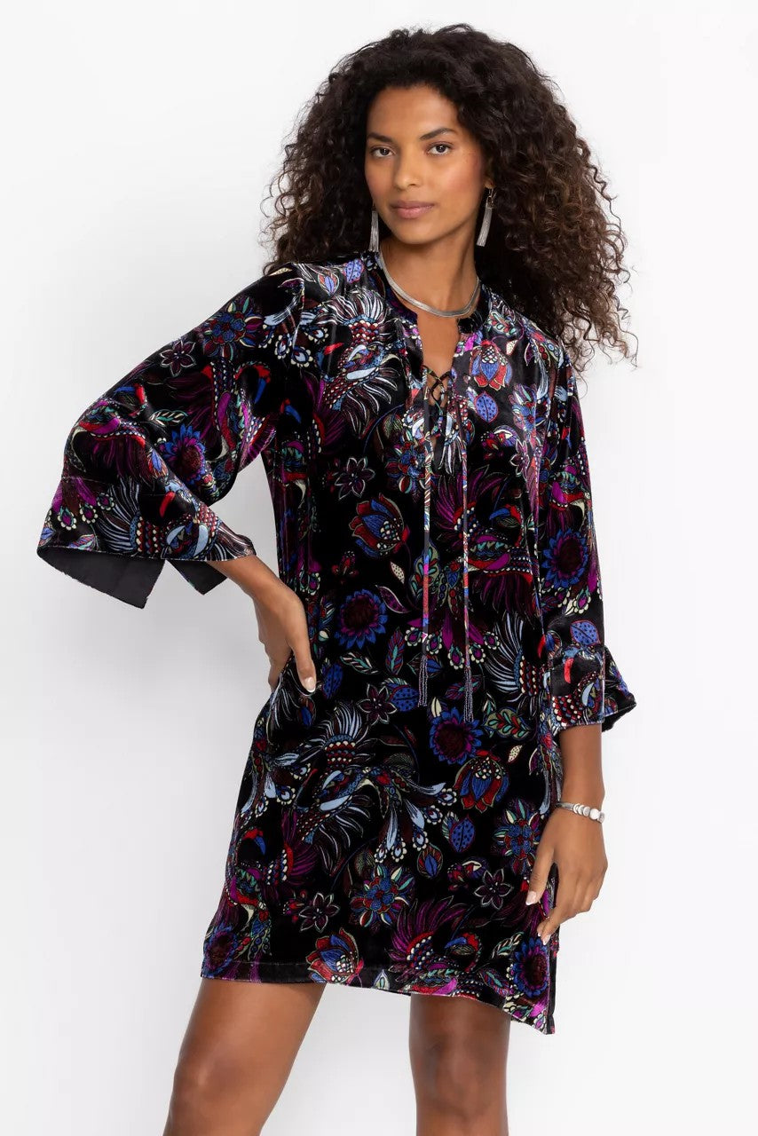 TIE FRONT KIMONO DRESS