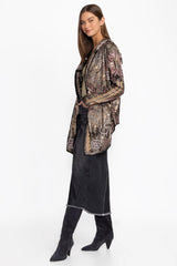BIYA METALLIC SHORT HOODIE