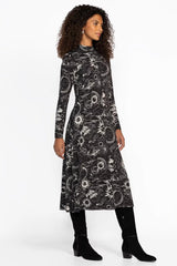 THE JANIE FAVORITE SEAMED MOCK NECK DRESS