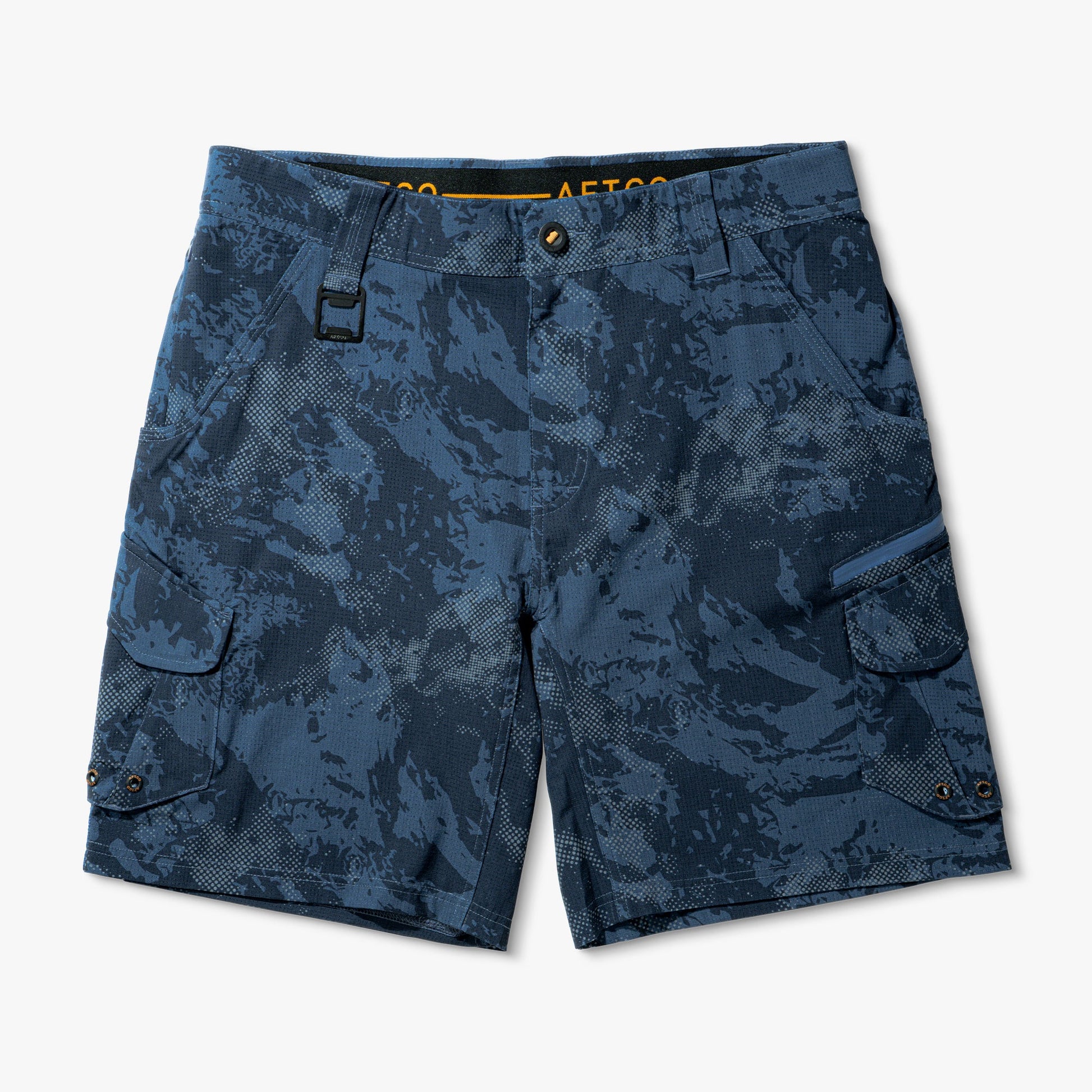 AFTCO Pinnacle Fishing Shorts Naval Storm Camo