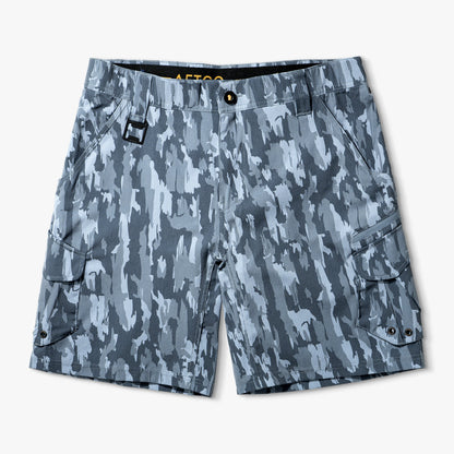 AFTCO Pinnacle Fishing Shorts Naval Storm Camo
